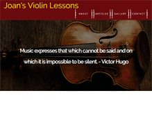 Tablet Screenshot of joansviolinlessons.com